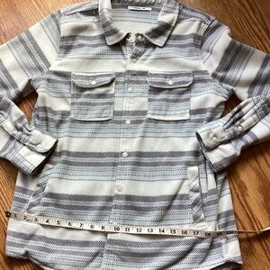 O'Neill Black and White Striped Button-Down Shirt